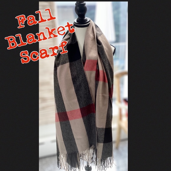 Blanket Scarf Plaid 70” X 26” - Picture 2 of 7